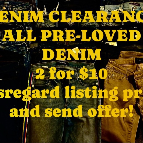 ALL pre-loved denim (shorts jeans etc.) 2 for $10 - Picture 4 of 4